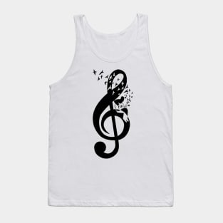 Treble Clef - guitar Tank Top